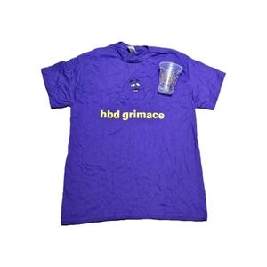 Grimace Birthday Shake Cup Tshirt Small HBD Mcdonalds 2023 PROMO Lot Collectible